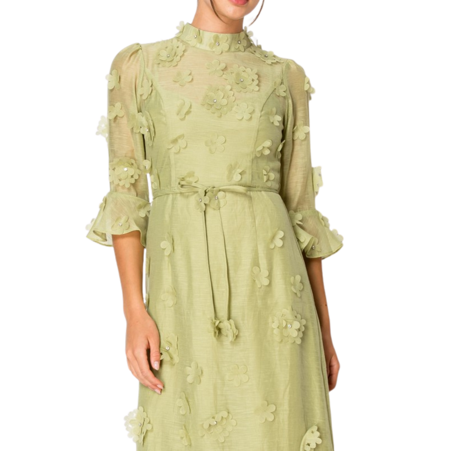 Vestido Verde Gasa