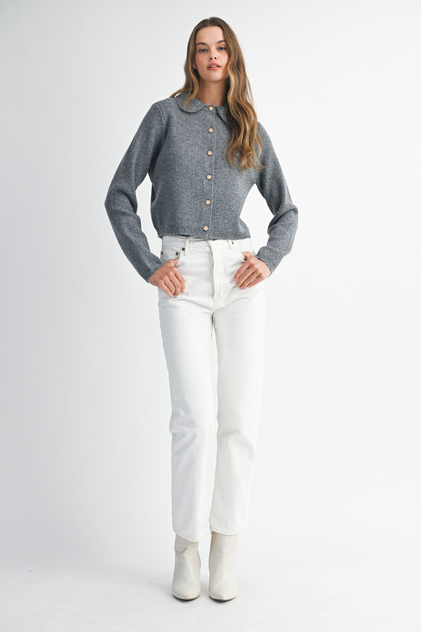 Cardigan Color Gris