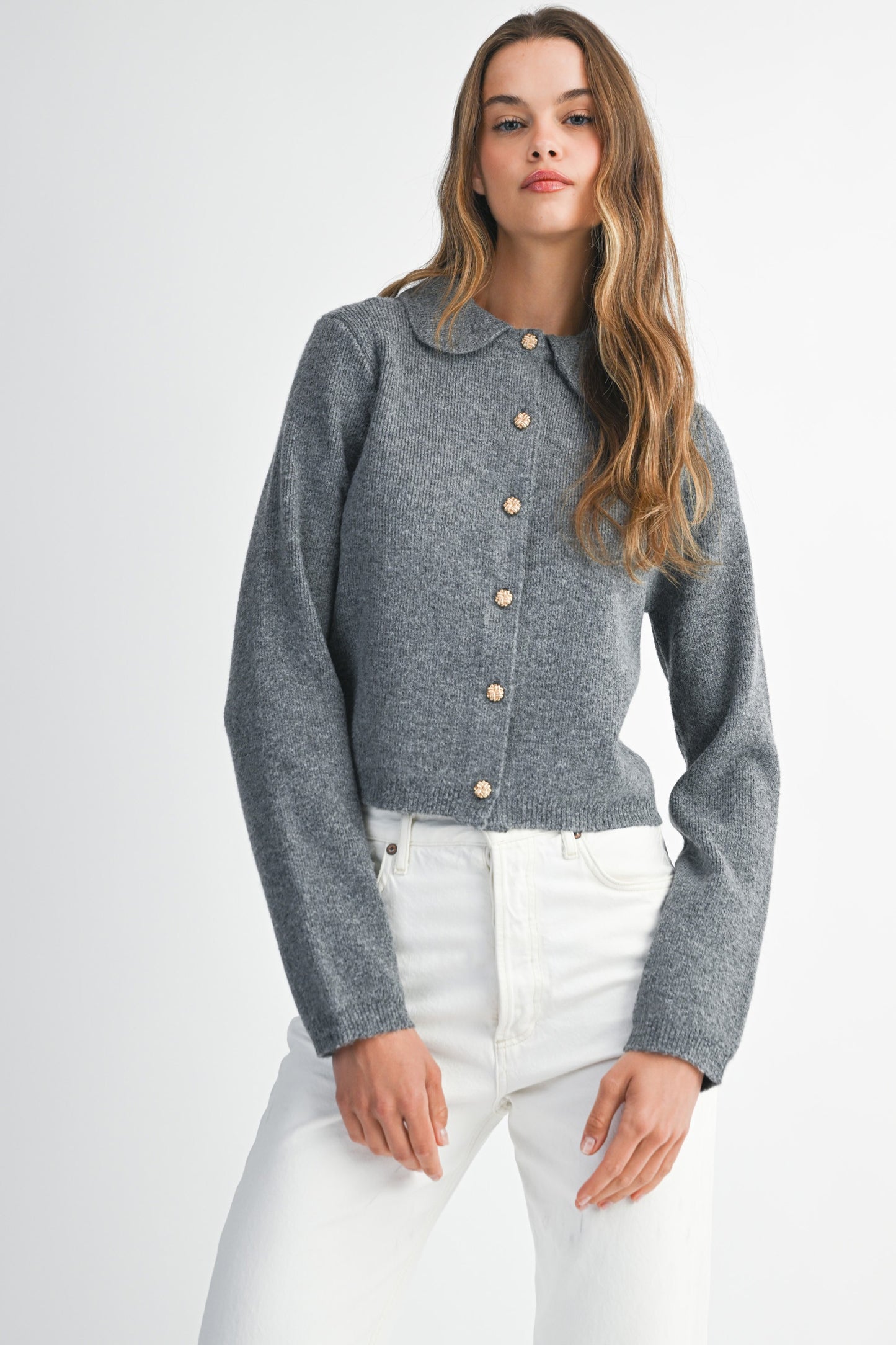 Cardigan Color Gris