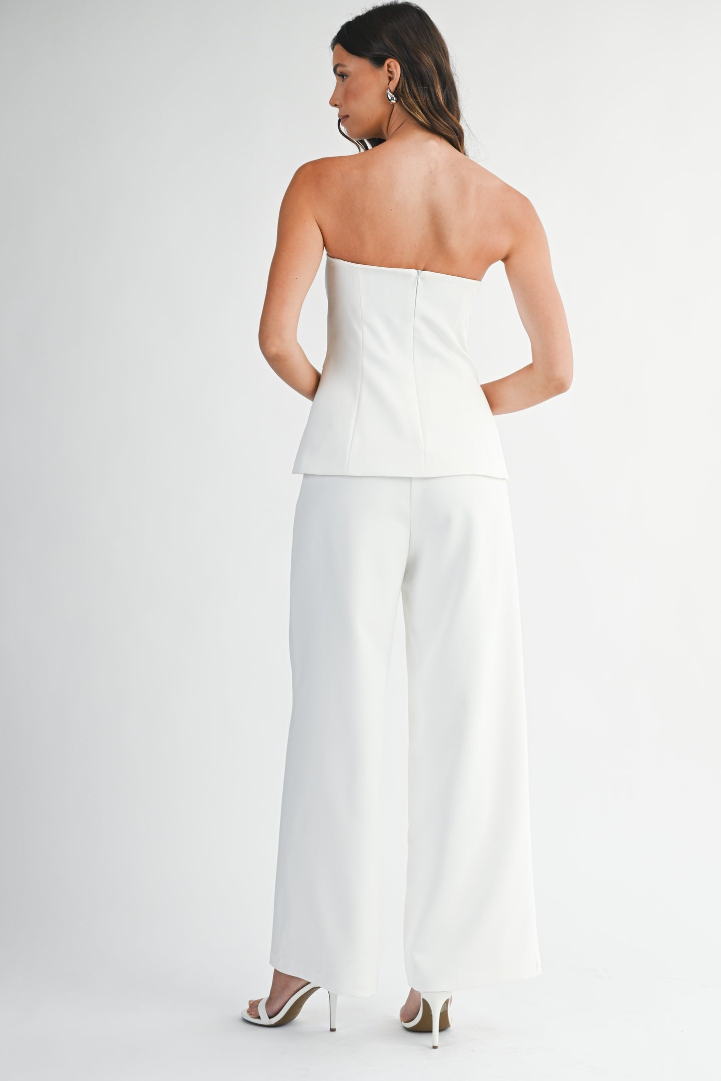 Conjunto De Top y Pantalón Blanco