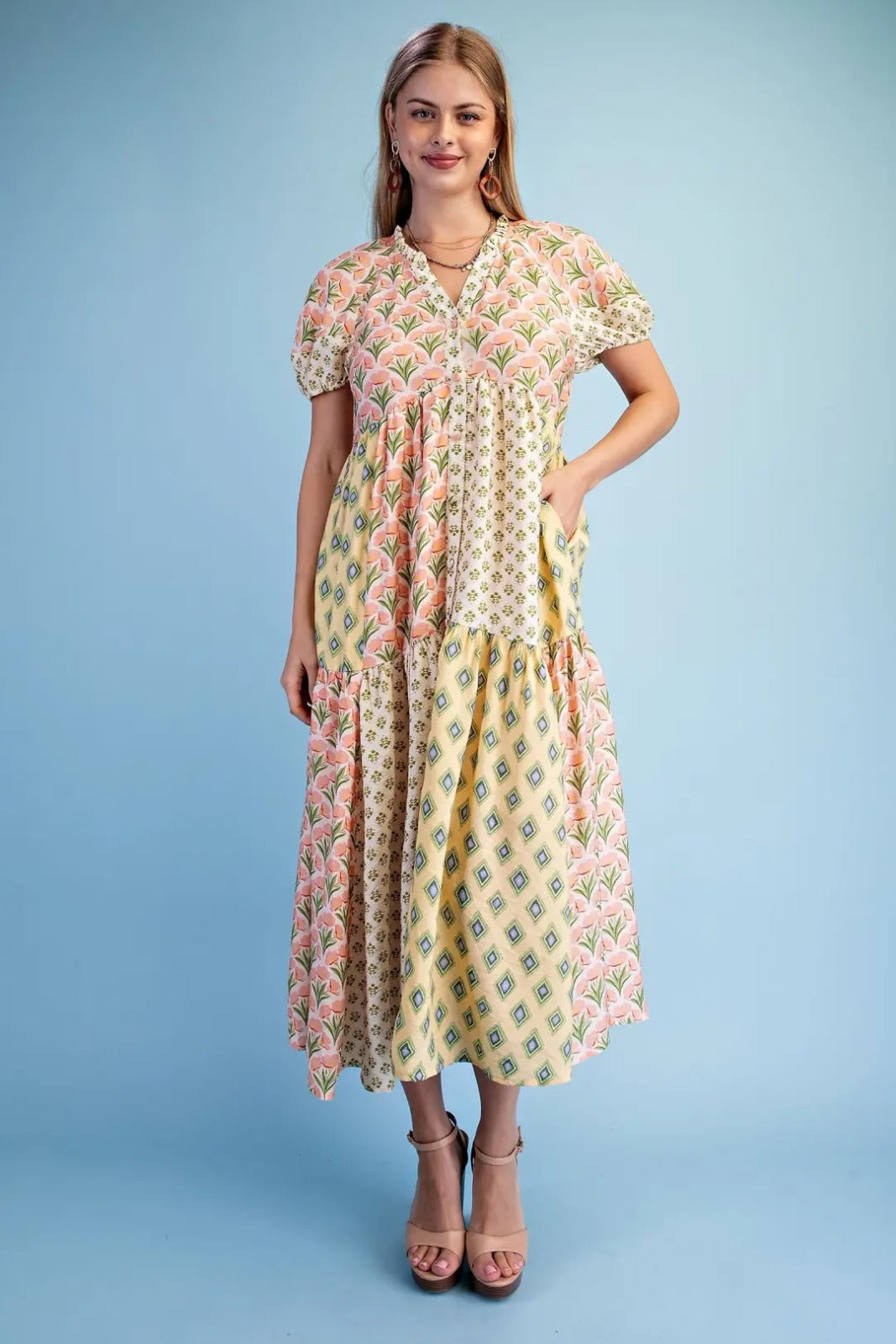 Vestido Halter Beige Lino