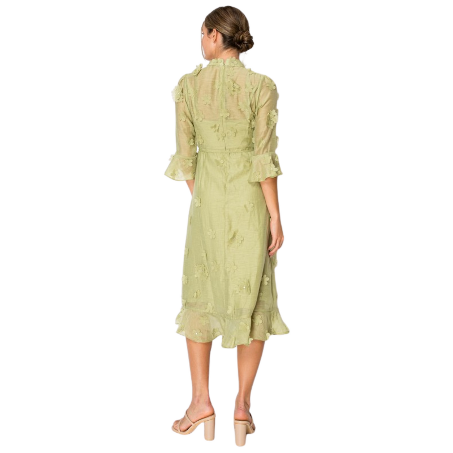 Vestido Verde Gasa
