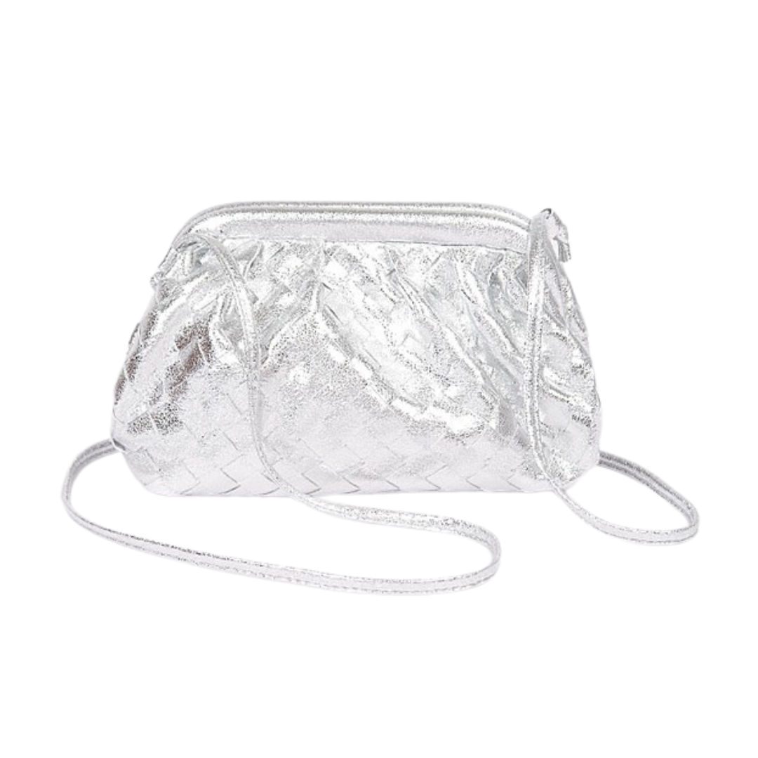Bolsa Plateada Trenzada