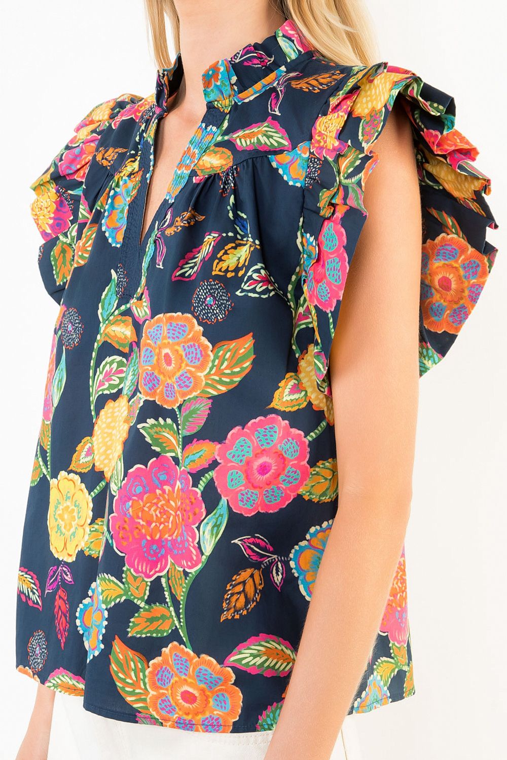 Blusa Flores Algodón