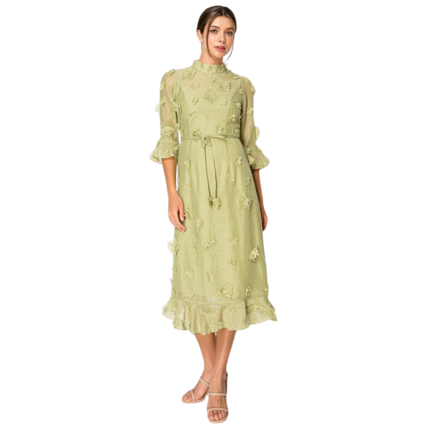 Vestido Verde Gasa