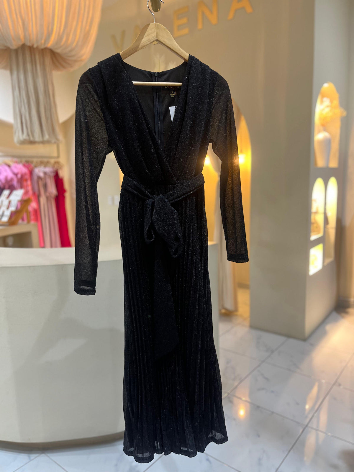 Vestido Negro Brillos