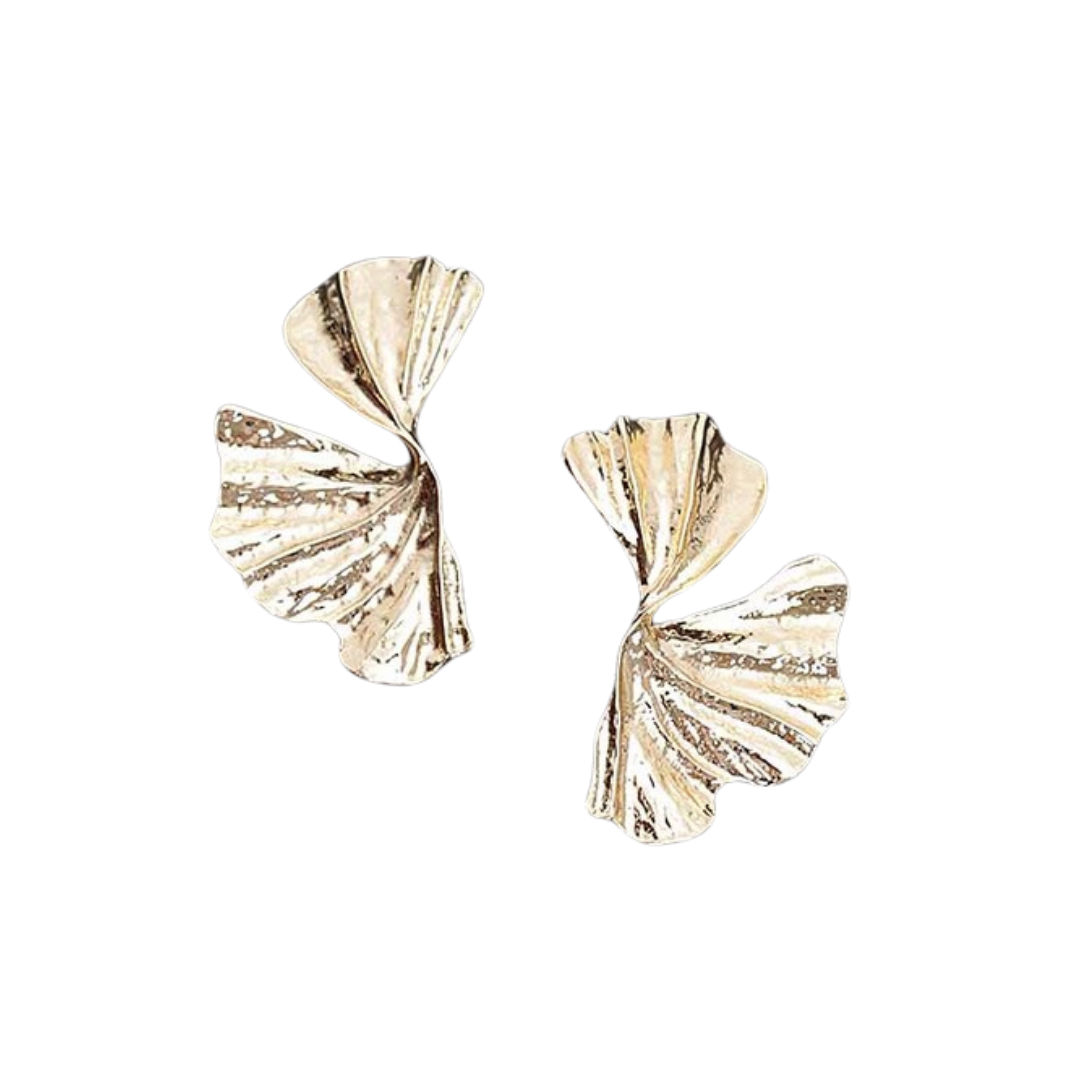 Aretes Dorados Medio Círculo