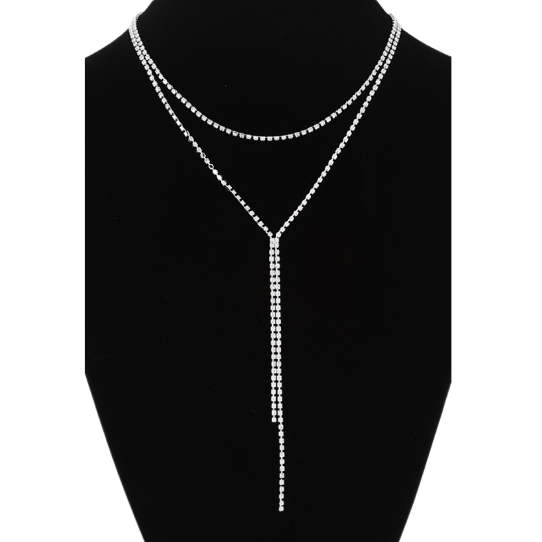 Collar de Brillantes Plateado