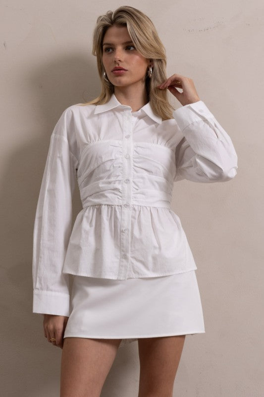 Camisa Blanca Estilo Corsé