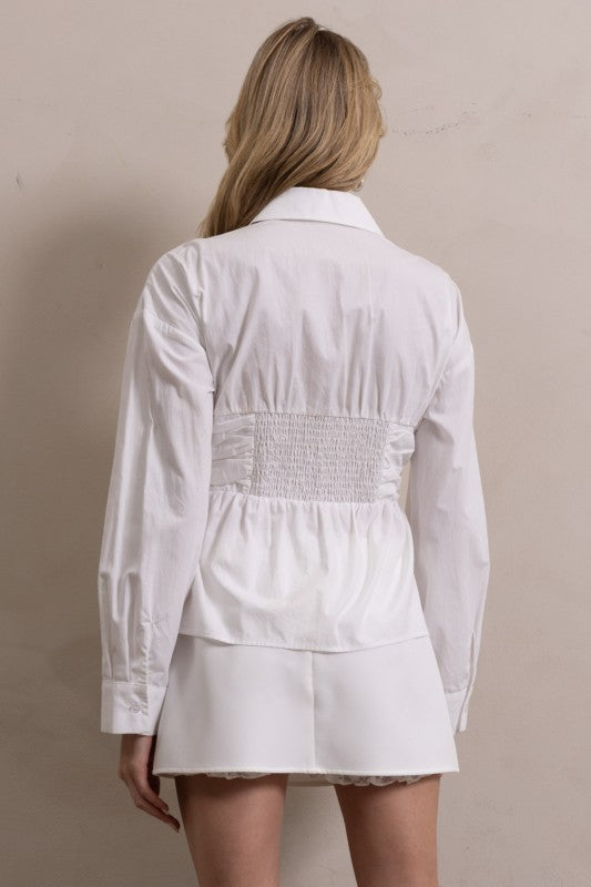 Camisa Blanca Estilo Corsé