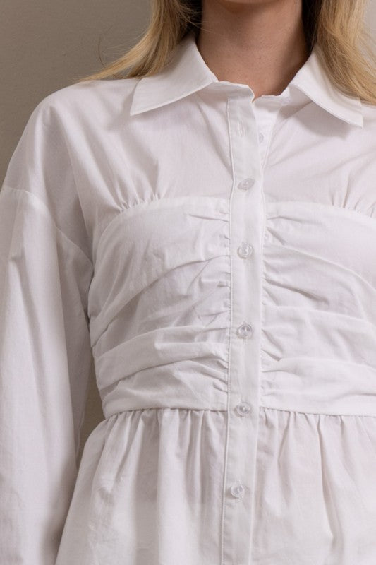Camisa Blanca Estilo Corsé