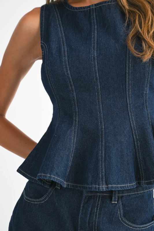 Conjunto De Blusa Y Pantalón De Mezclilla