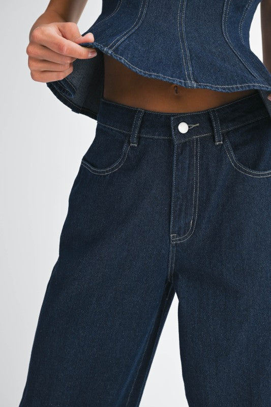Conjunto De Blusa Y Pantalón De Mezclilla