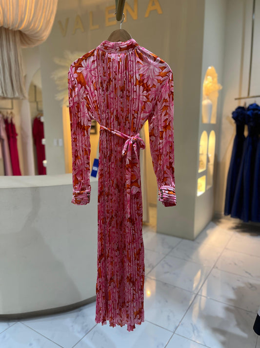 Vestido Plisado con Estampado