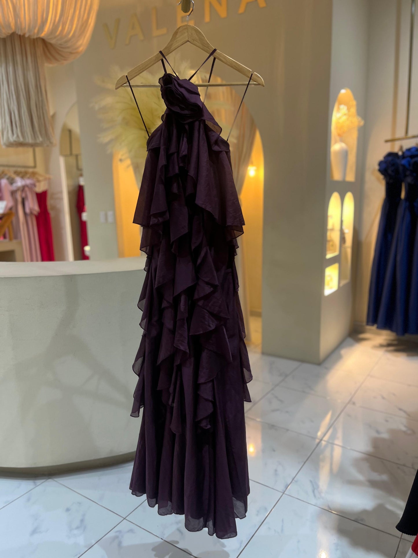 Vestido Morado Olanes