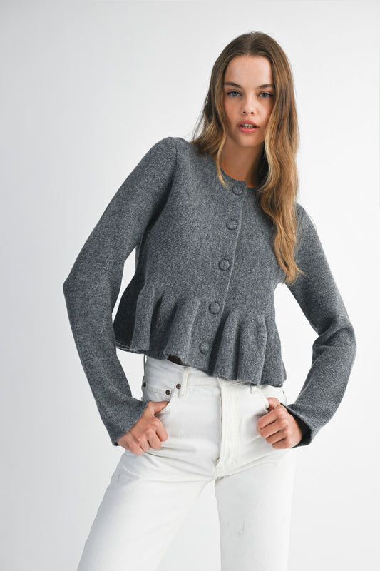 Cardigan Gris