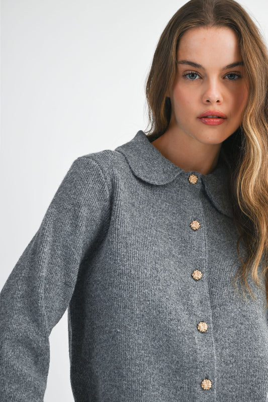 Cardigan Color Gris