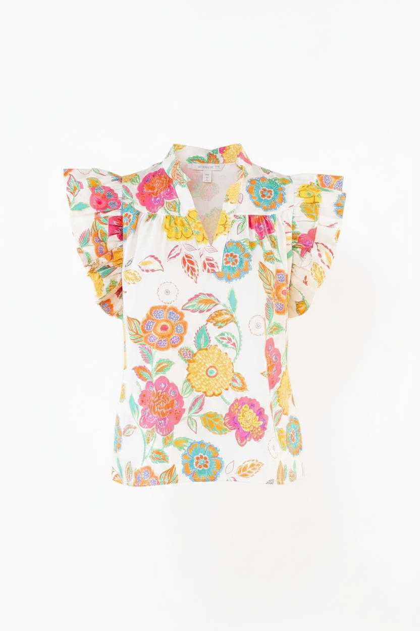 Blusa Flores Algodón