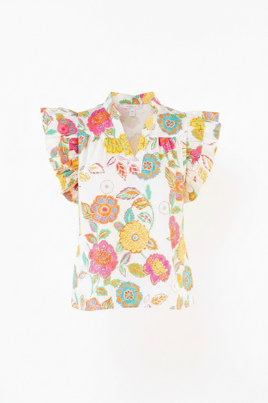 Blusa Flores Algodón