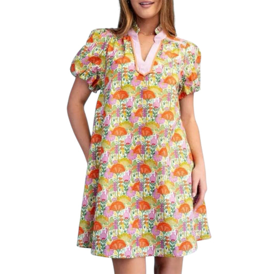 Vestido Orange Mix Corto