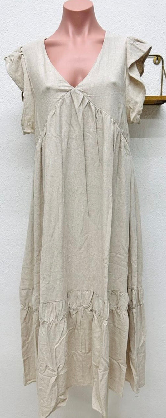 Vestido amplio lino