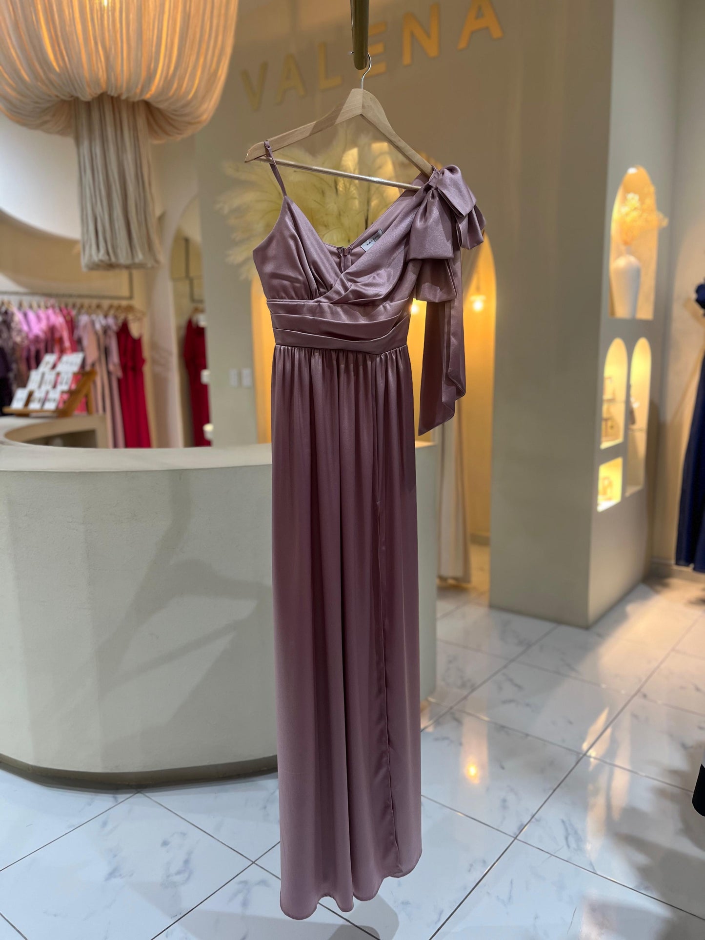 Vestido Satin Palo De Rosa