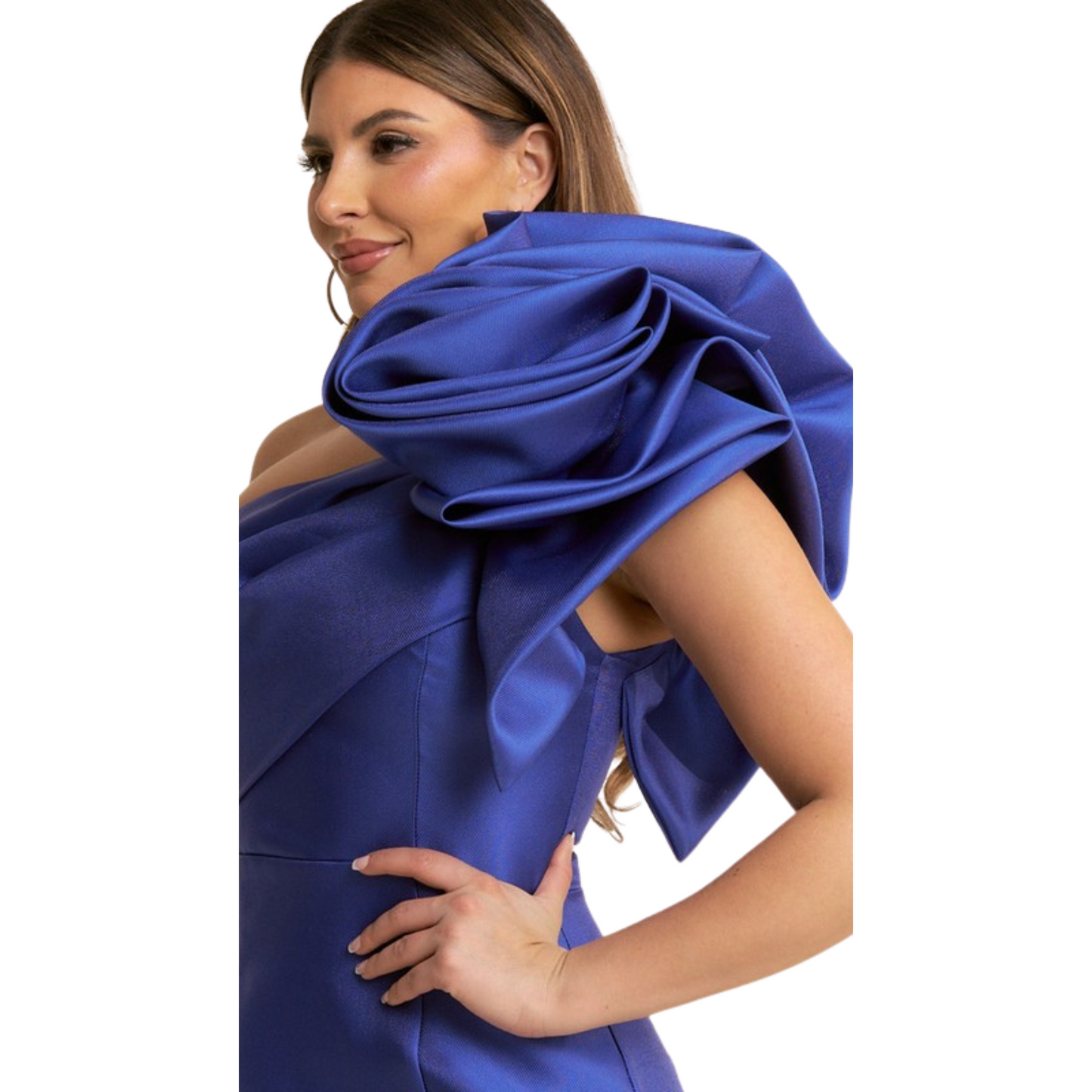 Vestido Maxi Un Hombro Flor