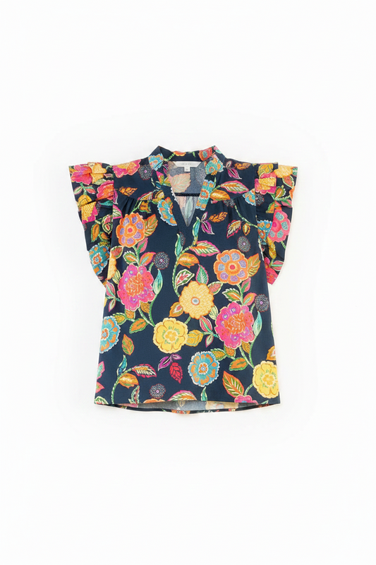 Blusa Flores Algodón
