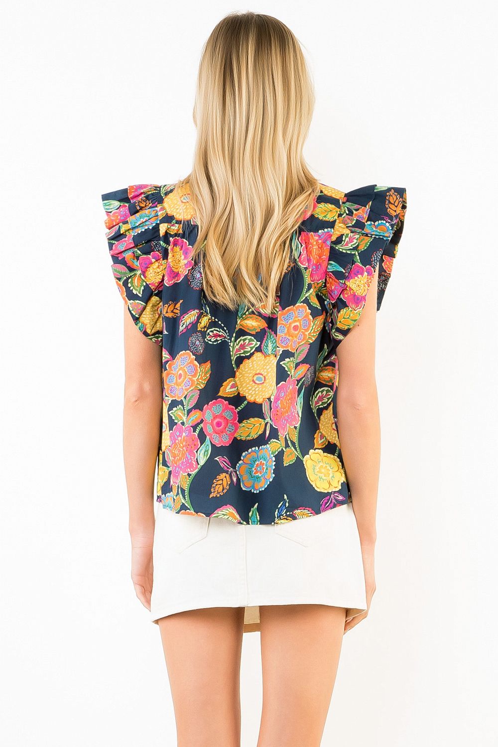 Blusa Flores Algodón