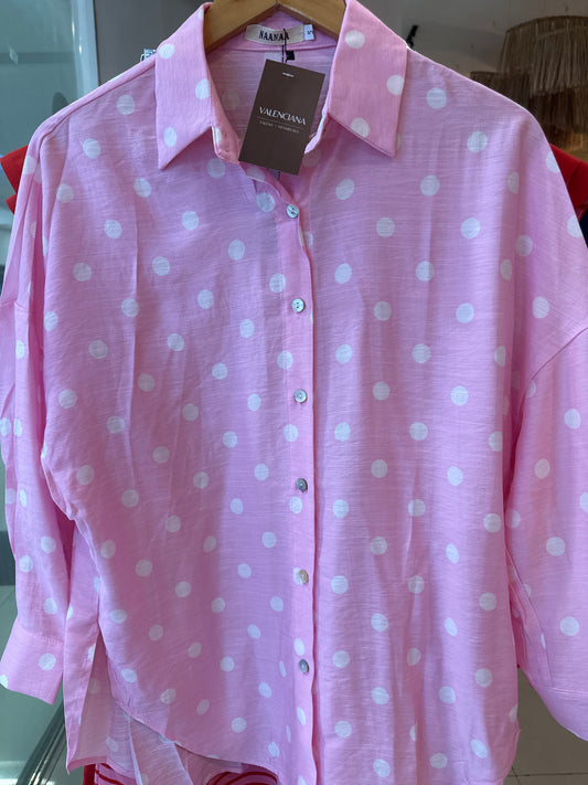 Blusa lunares rosa