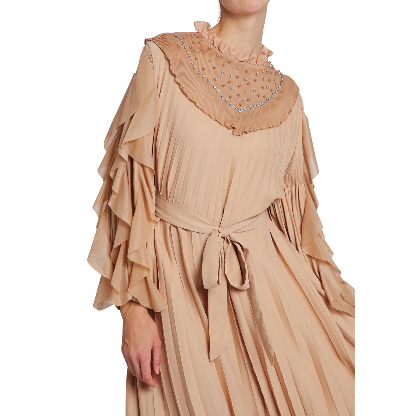 Vestido Largo Detalle Cuello
