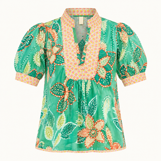 Blusa Turq Floral