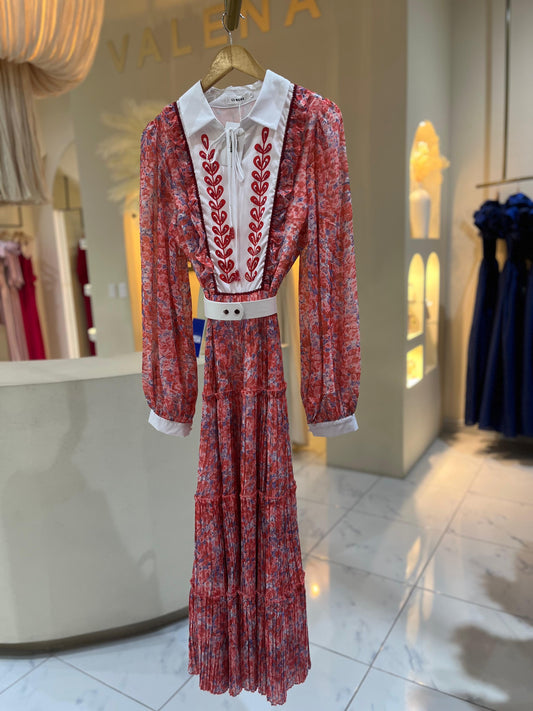 Vestido Rojo Estampado