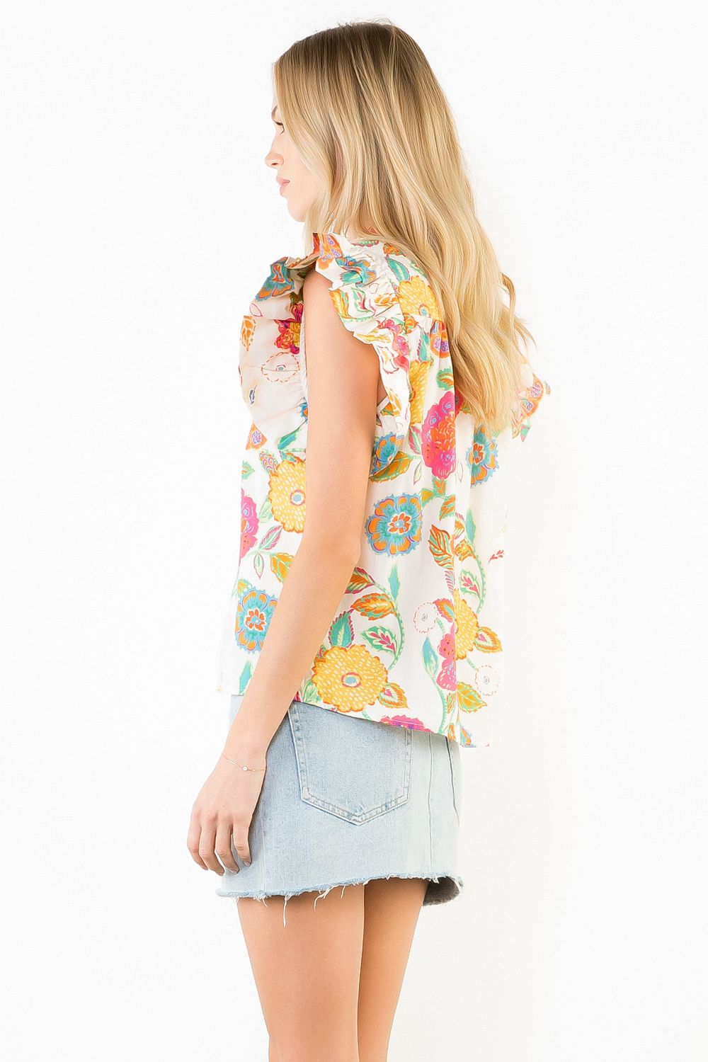 Blusa Flores Algodón