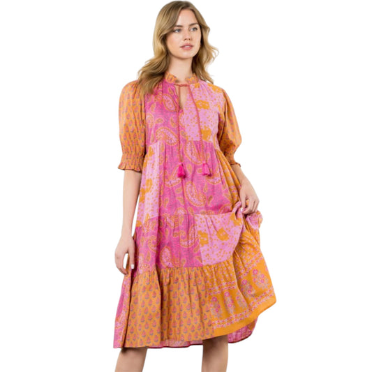 Vestido Tie Tiered