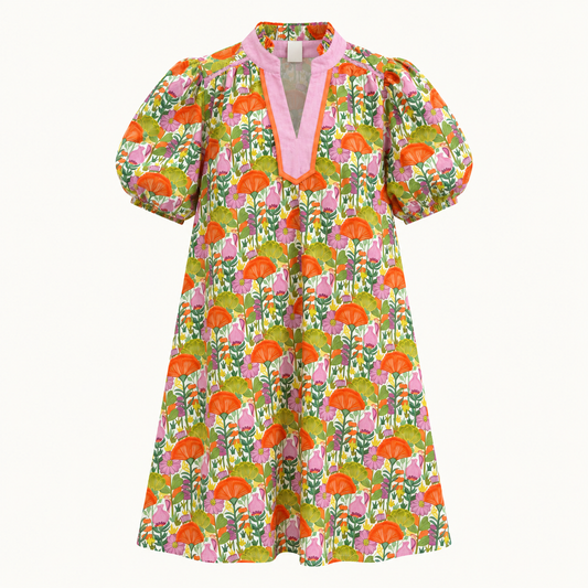 Vestido Orange Mix Corto