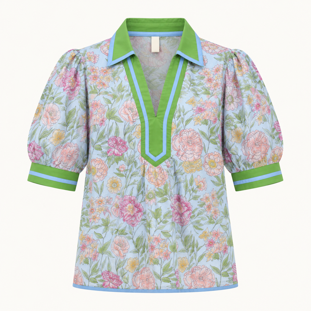 Blusa flores azules