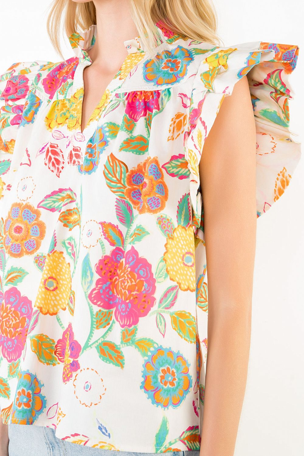 Blusa Flores Algodón