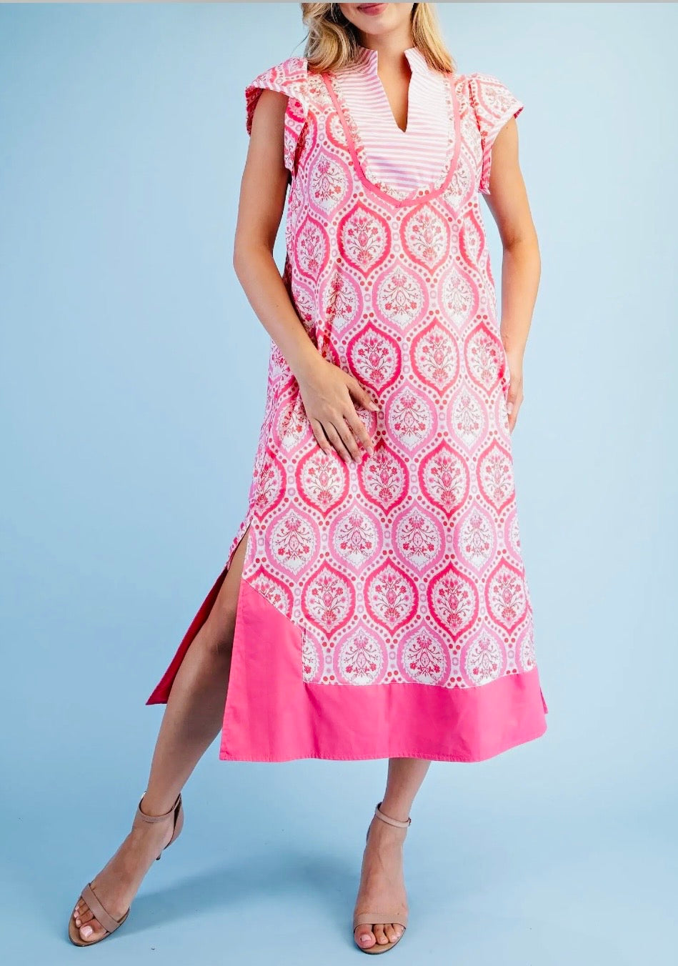 Vestido coral algodón