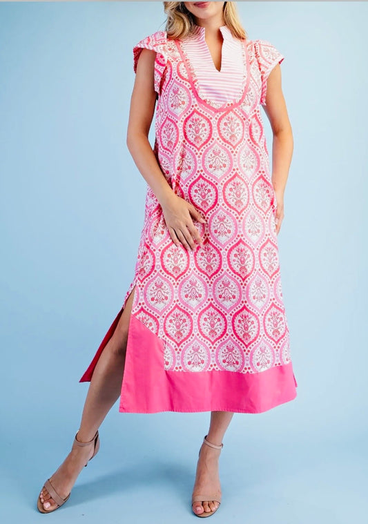 Vestido coral algodón