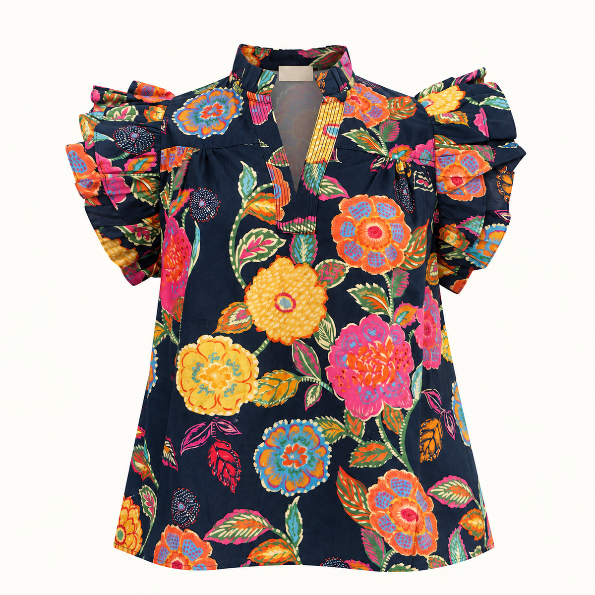 Blusa Flores Algodón