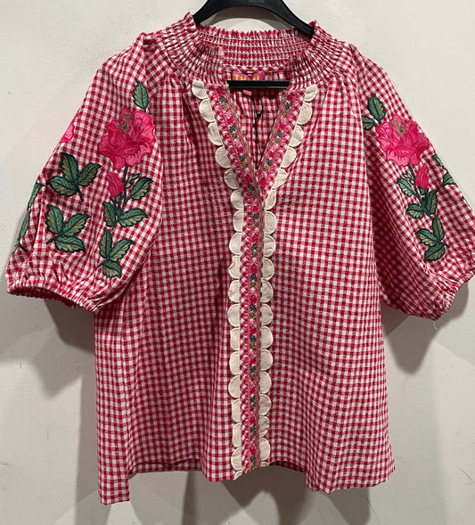 Blusa THML cuadros rojos