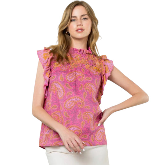 Blusa Flutter Sleeve