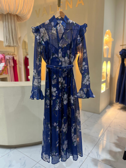 Vestido Azul Estampado