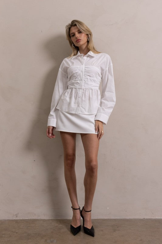 Camisa Blanca Estilo Corsé