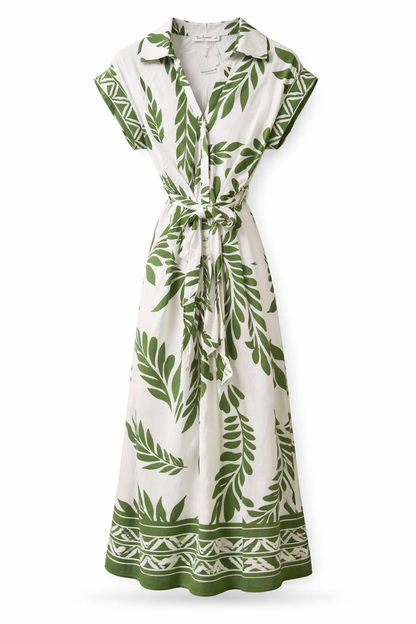 Vestido Flores Verde