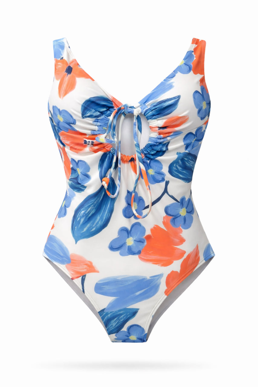 Traje de Baño Completo Azul/Rosa