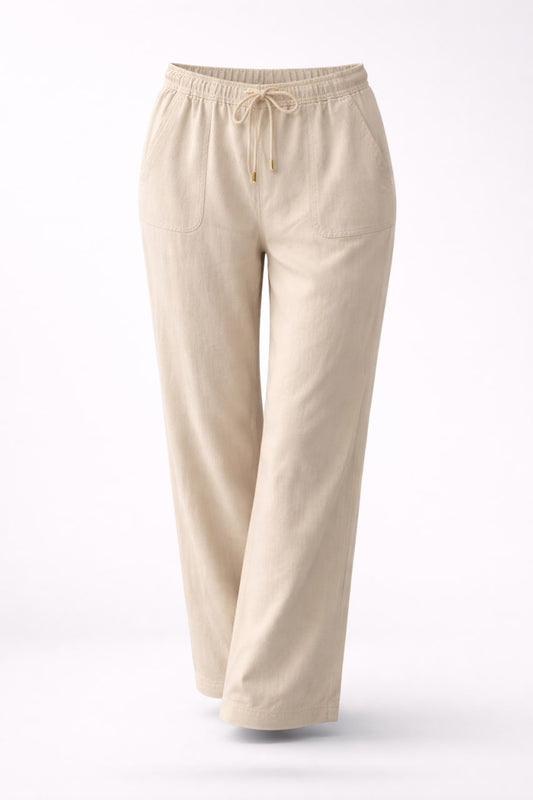 Pantalon Lino Beige
