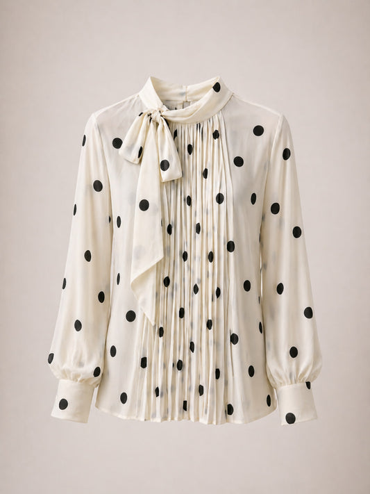 Blusa Beige Lunares