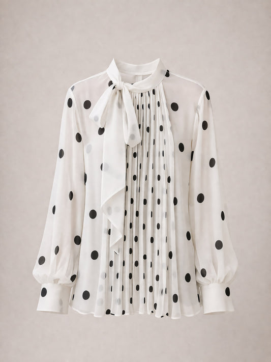 Blusa Blanca Lunares